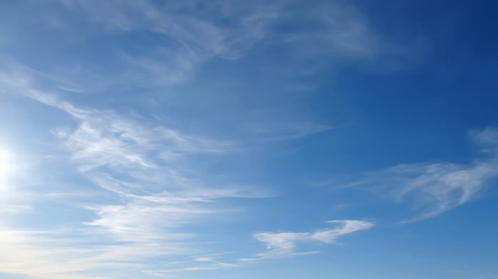 晴朗天空白云飘动景象 晴朗天空白云飘动景象