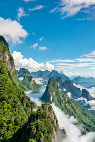 青山云海自然风光素材 青山云海自然风光素材