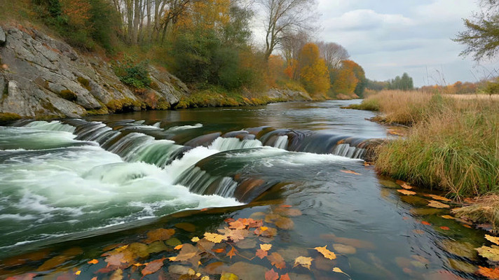 秋季河流自然景观素材 秋季河流自然景观素材