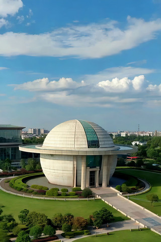 球形建筑空中全景 球形建筑空中全景