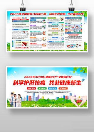 全国爱肝日健康宣传展板 全国爱肝日健康宣传展板