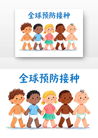 全球预防接种儿童预防接种卡通 全球预防接种儿童预防接种卡通