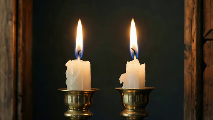 燃烧的蜡烛特写画面 燃烧的蜡烛特写画面