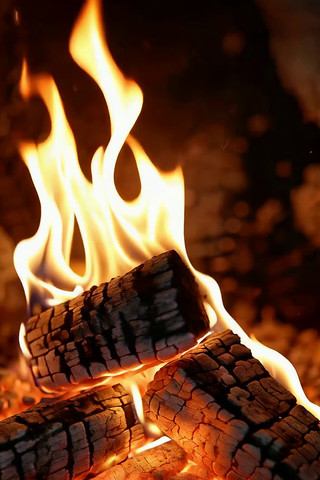 燃烧的木柴火焰素材 燃烧的木柴火焰素材