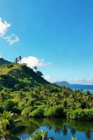热带海岛自然风光全景 热带海岛自然风光全景
