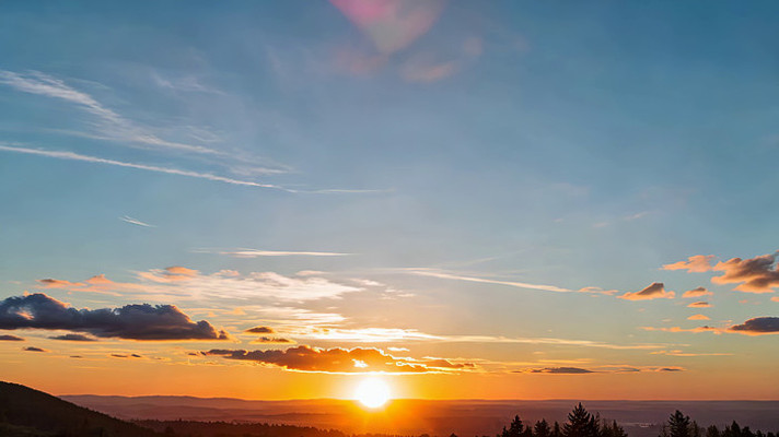 日落时分天空云彩自然风光 日落时分天空云彩自然风光