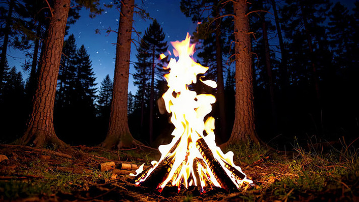 ɭ����ȼ�յ�����ҹ��