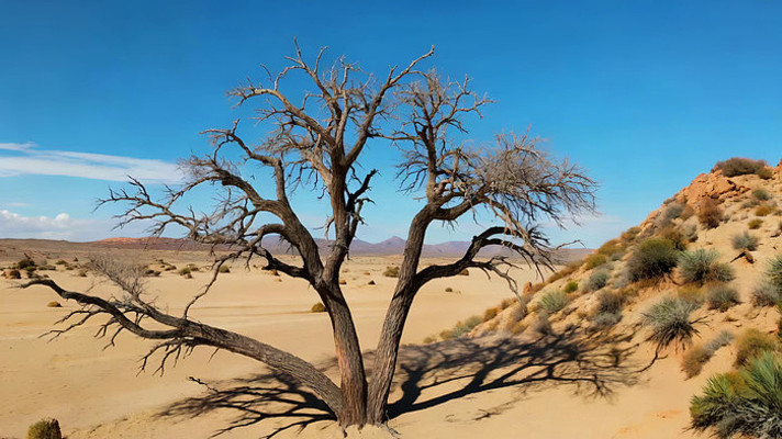 沙漠枯树立体景观 沙漠枯树立体景观