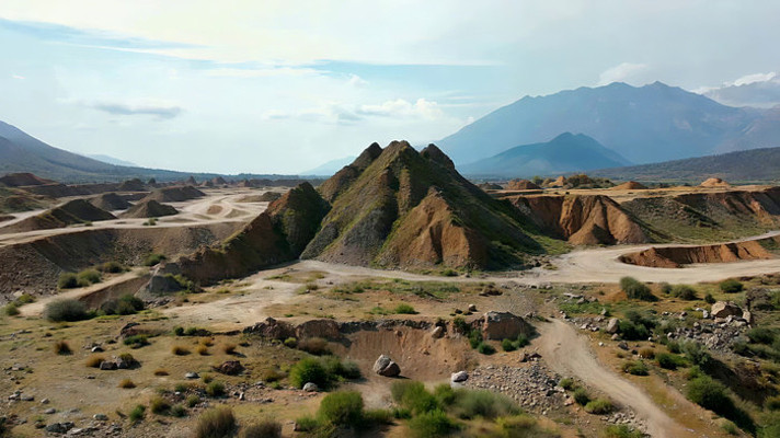 沙漠山脉自然风光全景 沙漠山脉自然风光全景