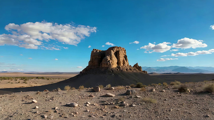 沙漠中的岩石景观 沙漠中的岩石景观