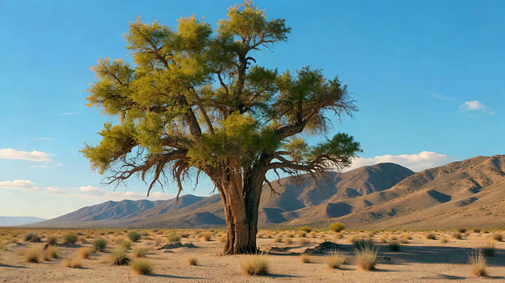沙漠中胡杨树自然风光 沙漠中胡杨树自然风光