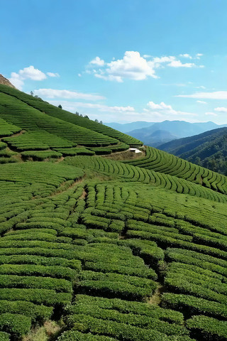 山地茶园自然风光 山地茶园自然风光