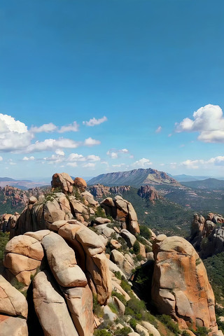山地岩石自然风光全景 山地岩石自然风光全景