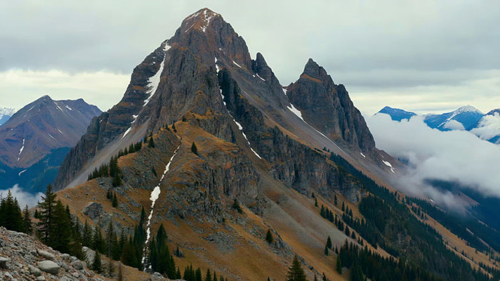 山峰森林自然风光全景 山峰森林自然风光全景