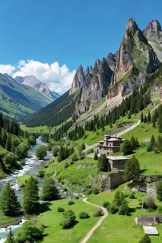 ɽ��Ϫ���Ե�ɽ�佨���羰