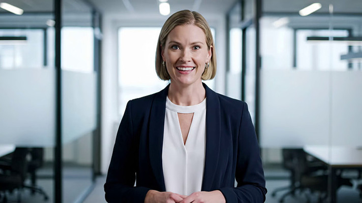 商务女性办公室摊手展示 商务女性办公室摊手展示