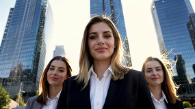 ����Ů���ڳ��и�¥ǰ��Ӱ