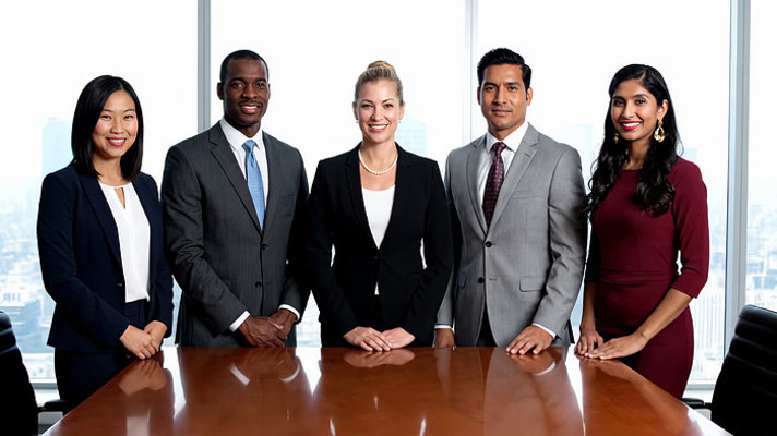 商务人士办公室合影 商务人士办公室合影