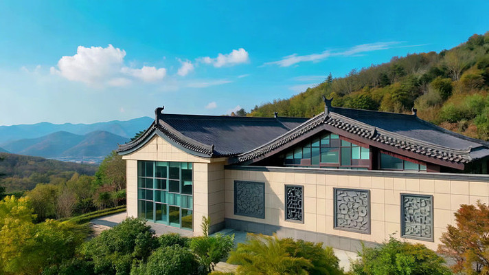 山间别墅自然风光全景 山间别墅自然风光全景