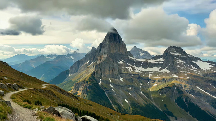 山间公路自然风光 山间公路自然风光