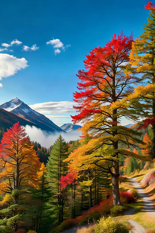 山间秋色风景 山间秋色风景