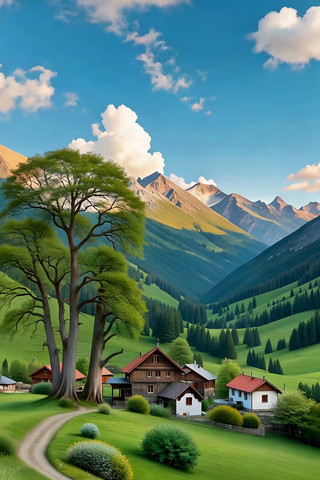 山间乡村田园自然风光 山间乡村田园自然风光