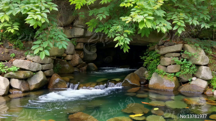 ɽ��СϪ��ˮ��Ȼ����