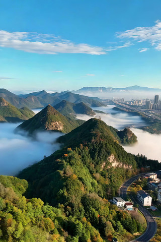 ɽ���ƺ���·���ķ羰