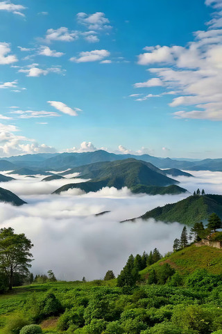 山间云海自然风光 山间云海自然风光