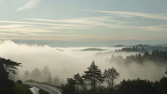 ɽ���������Ƶ�ɭ�ֵ�·