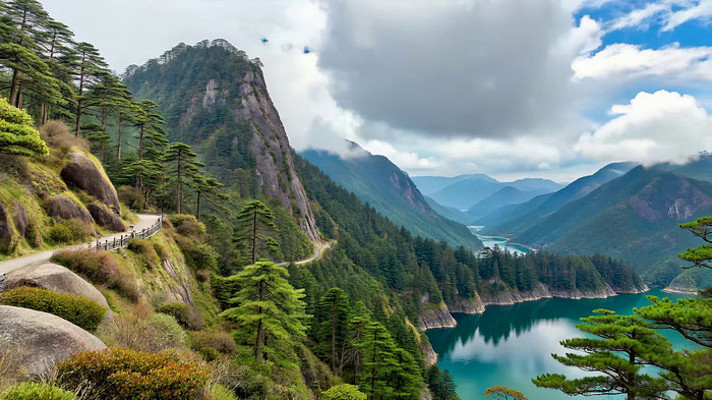 山景湖泊自然风光 山景湖泊自然风光