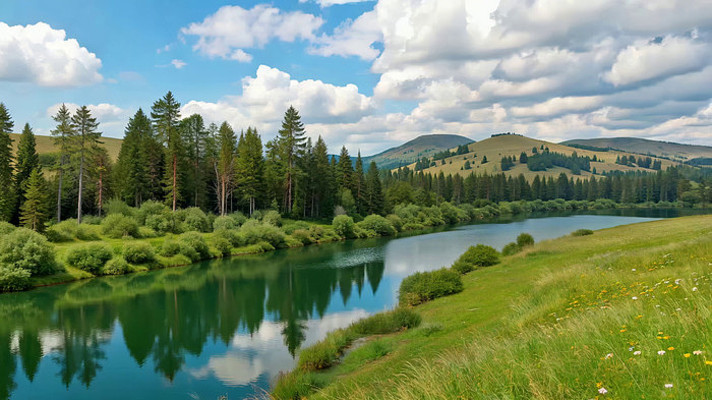 山林间河流自然风光 山林间河流自然风光