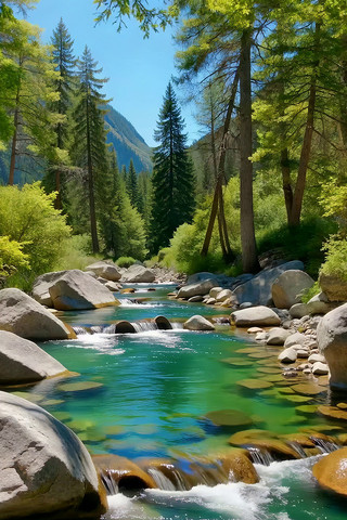 ɽ�ּ��峺Ϫ���羰�ز�