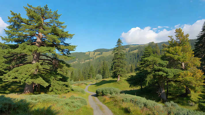山林间蜿蜒小路自然风光 山林间蜿蜒小路自然风光