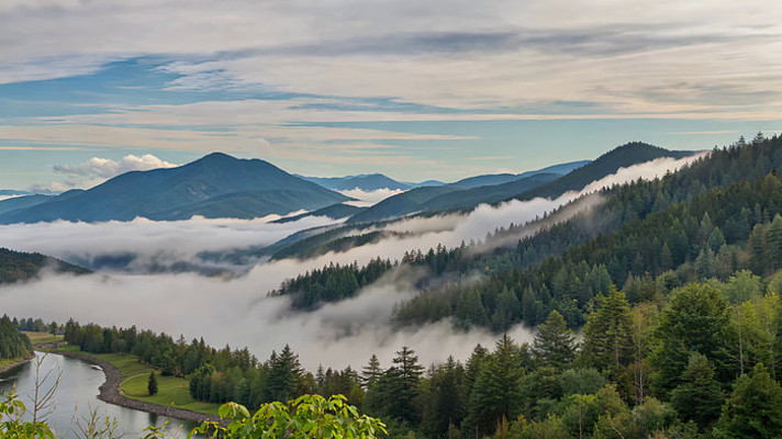 山林云海自然风光全景 山林云海自然风光全景