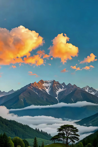 山峦湖泊自然风光美景 山峦湖泊自然风光美景