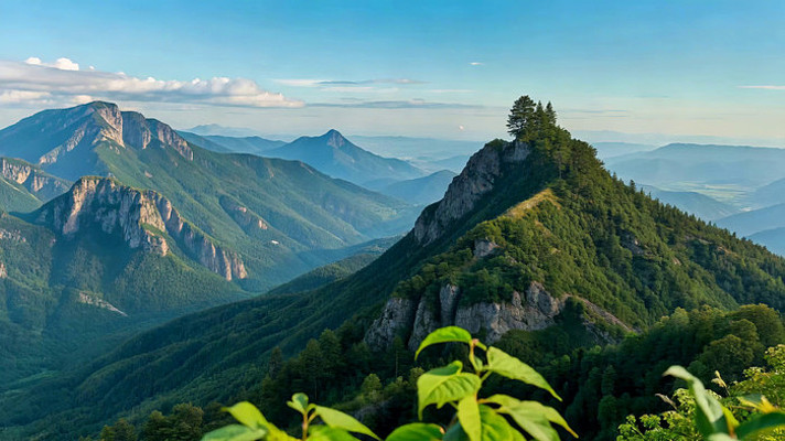 山峦森林自然风光全景 山峦森林自然风光全景