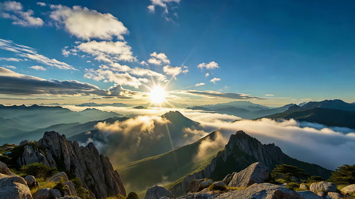 山峦云海日出风光 山峦云海日出风光