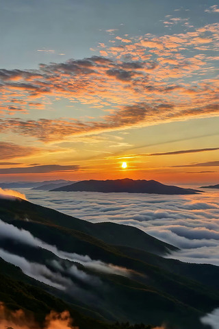 山峦云海日出风景 山峦云海日出风景