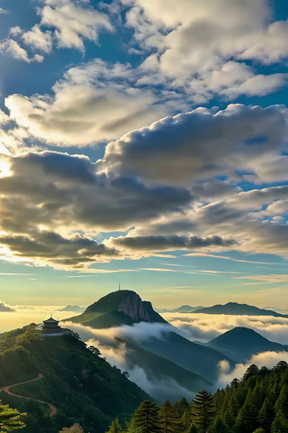 山峦云海自然风光 山峦云海自然风光