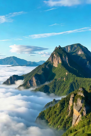 山峦云海自然风光 山峦云海自然风光