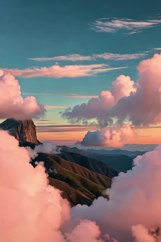 山峦云海自然风光 山峦云海自然风光