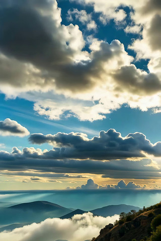 山峦云海自然风光 山峦云海自然风光