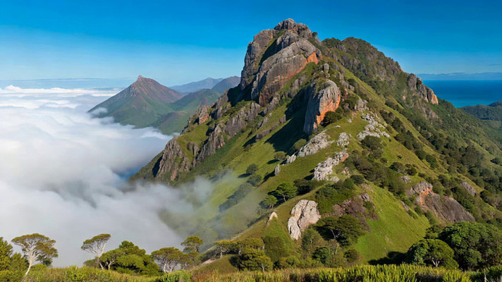 山峦云海自然风光全景 山峦云海自然风光全景
