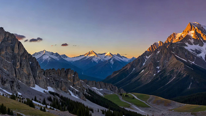 山脉自然风光全景 山脉自然风光全景