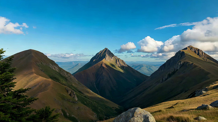 山脉自然风光全景 山脉自然风光全景