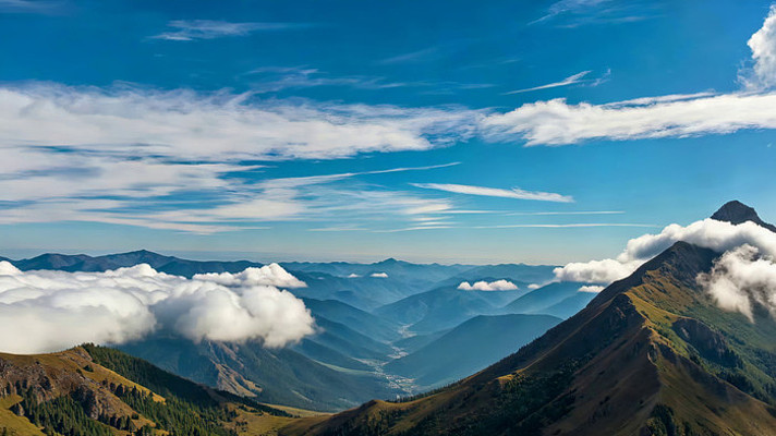 山脉自然风光云海素材 山脉自然风光云海素材