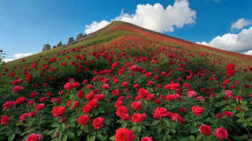 ɽ����ʢ���ĺ�ɫ����