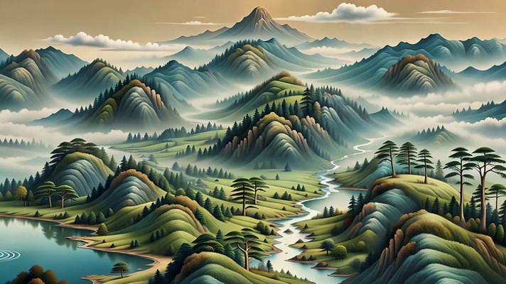 ɽˮ���廭�ز�