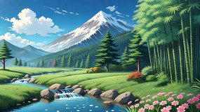 ɽˮ�羰�廭�ز�